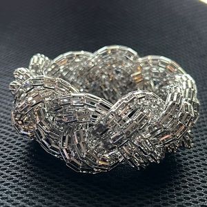 Silver Tone Braided Bracelet